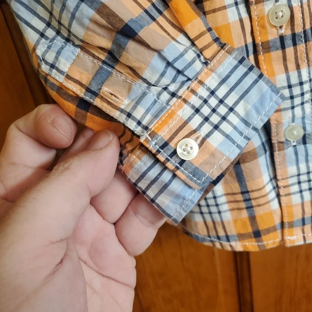 OshKosh B'gosh Carter's Toddler Boys Plaid Flannel Shirts Lot Sz 18M‎